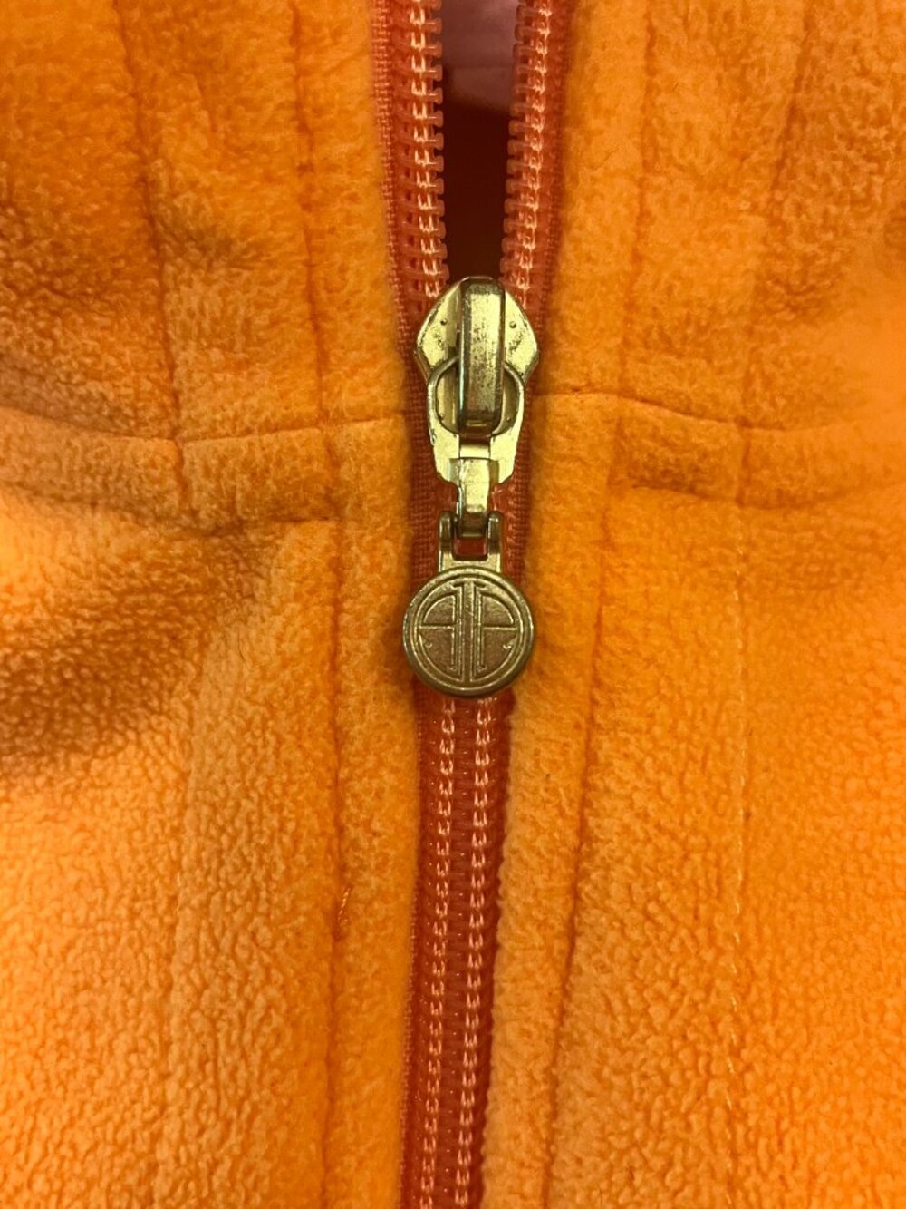 Lilly Pulitzer Full Zip Fleece Vest Neon Orange Size M - Picture 5 of 6